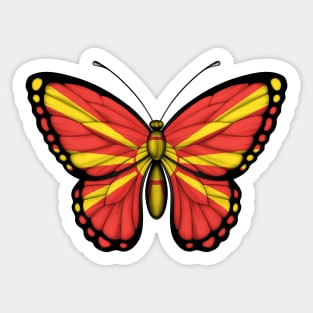 Macedonian Flag Butterfly Sticker